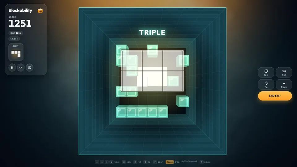 Three layers clearing at once